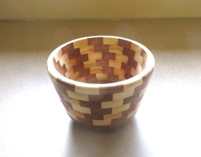 This segmented bowl won commended certificate for Dave Skinner